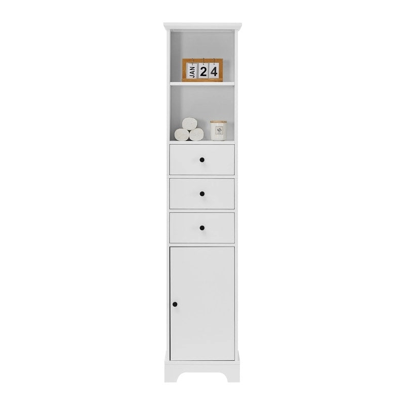 Freestanding Bathroom Cabinet with Drawers & Adjustable Shelf