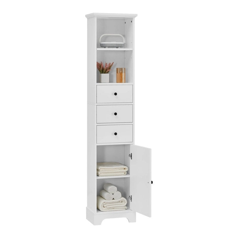 Freestanding Bathroom Cabinet with Drawers & Adjustable Shelf