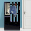 3-in-1 Entryway Cabinet with Shoe Storage, Hanging Shelf and Mirror