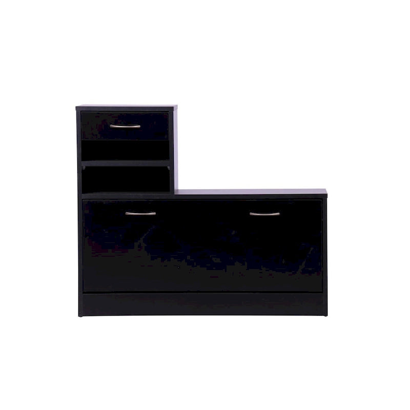 3-in-1 Entryway Cabinet with Shoe Storage, Hanging Shelf and Mirror