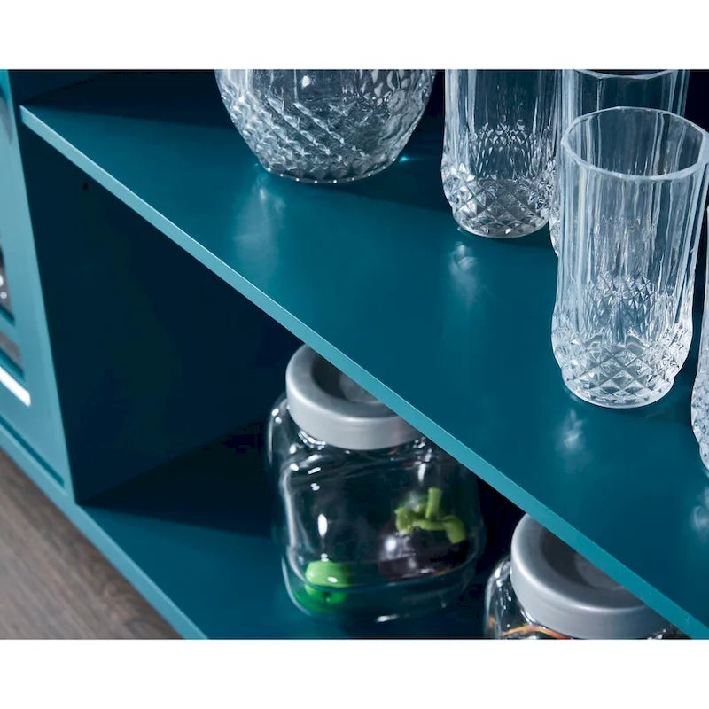 60" Sideboard Buffet Cabinet with Adjustable Shelves – Fits TVs Up to 65"