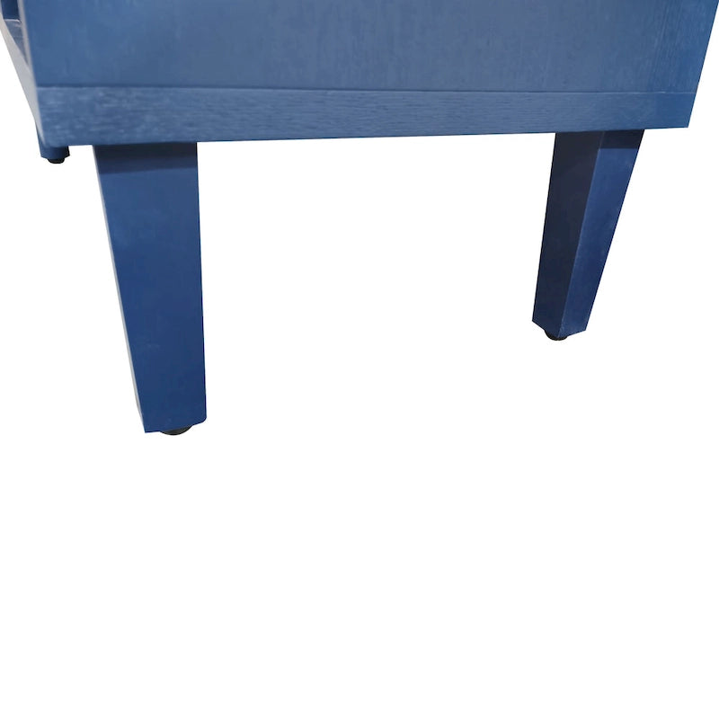 4-Door Storage Cabinet with Sculpted Doors, Pine Legs & Semi-Circle Pulls