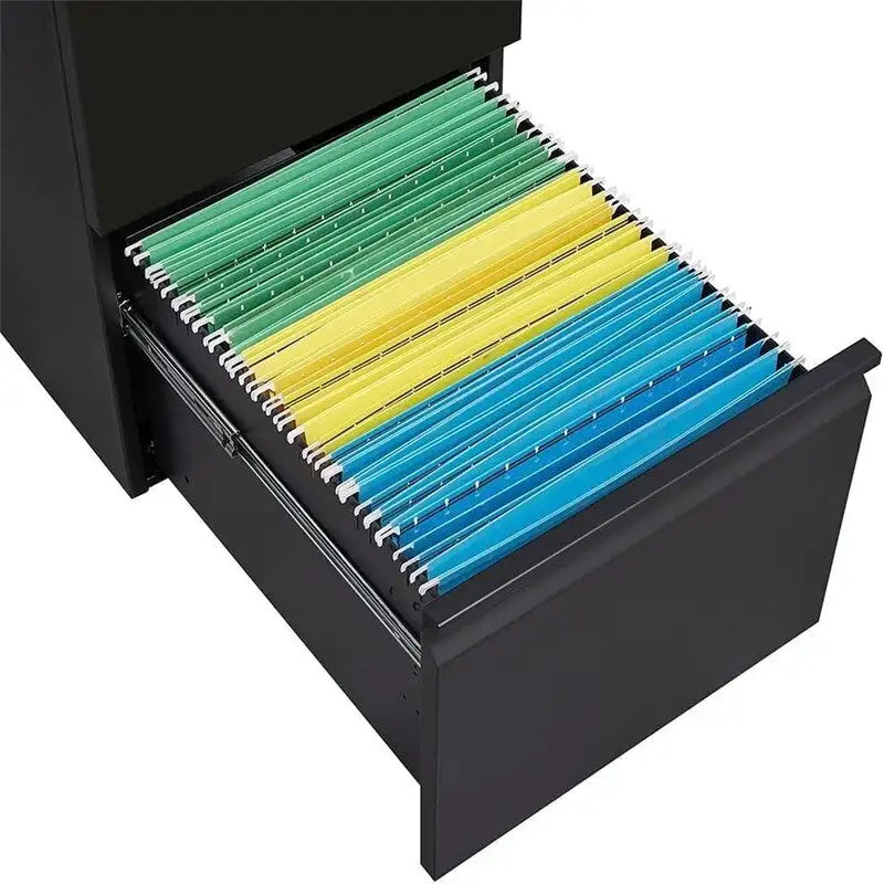 2-Drawer Locking Mobile File Cabinet with 5 Casters