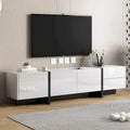 Modern TV Stand with 2 Drawers & 3 Cabinets – Fits TVs Up to 80"