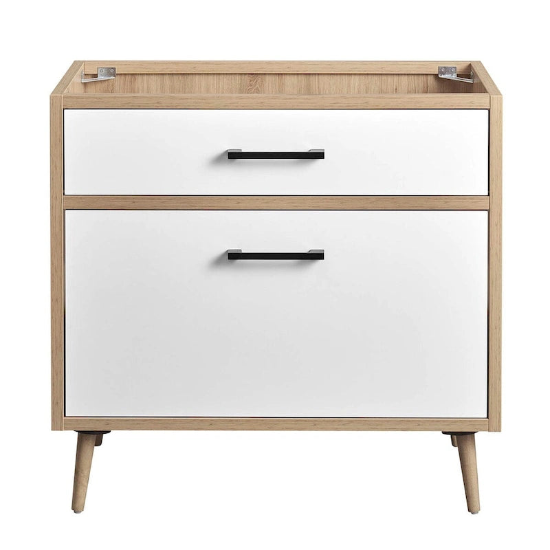 36" Bathroom Vanity Cabinet with Drawer and Rubberwood Legs
