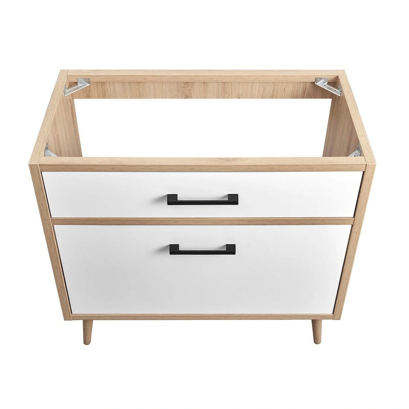 36" Bathroom Vanity Cabinet with Drawer and Rubberwood Legs