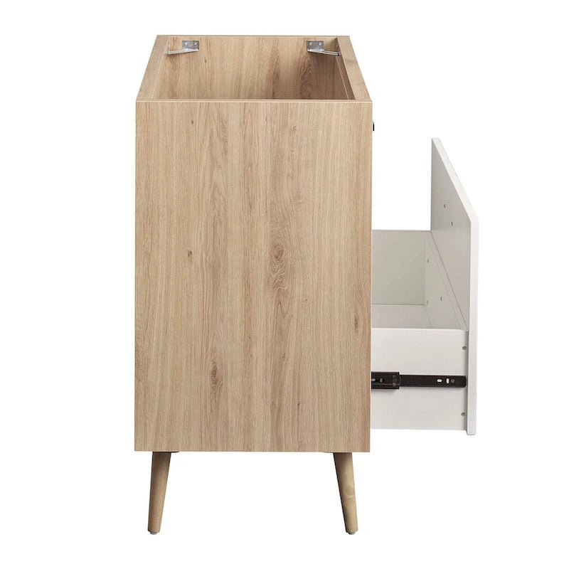 36" Bathroom Vanity Cabinet with Drawer and Rubberwood Legs