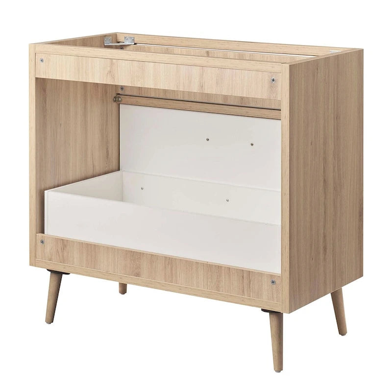 36" Bathroom Vanity Cabinet with Drawer and Rubberwood Legs