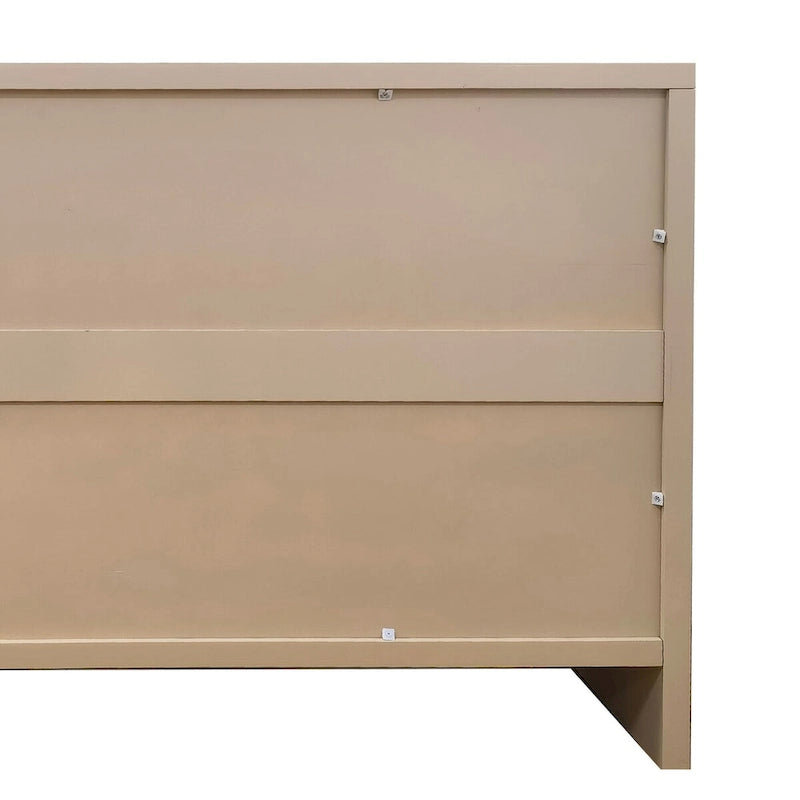 4-Door Fluted Wood Sideboard with Adjustable Shelves
