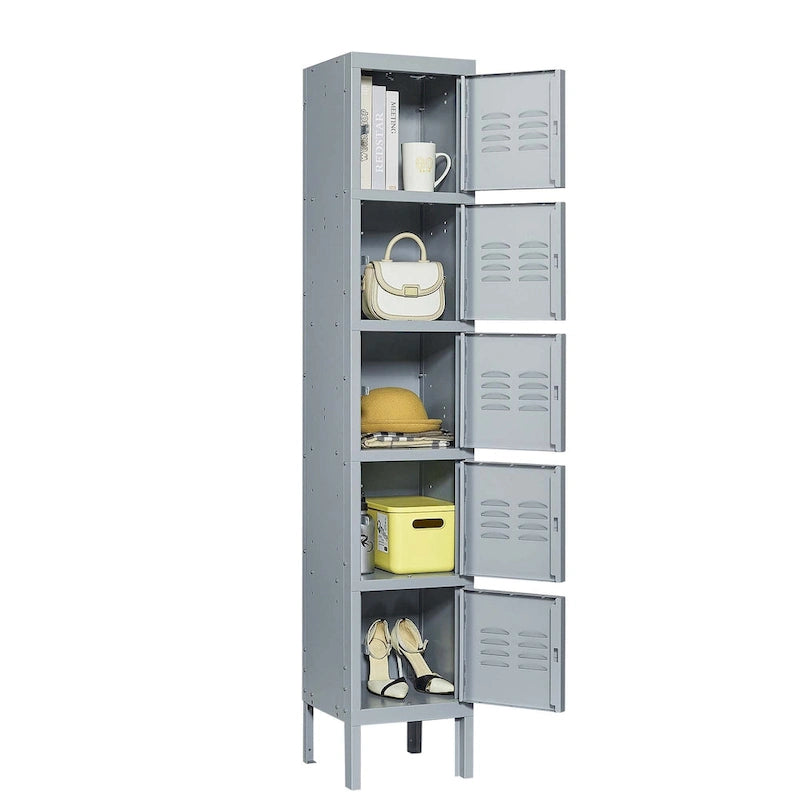 5-Door Steel Storage Locker with Individual Locks