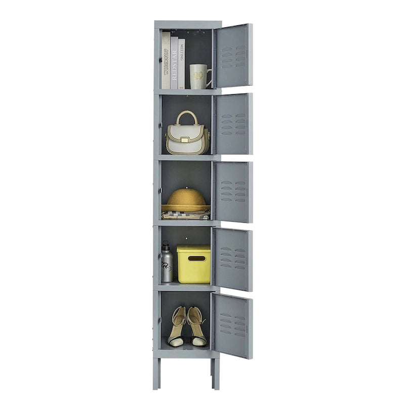 5-Door Steel Storage Locker with Individual Locks