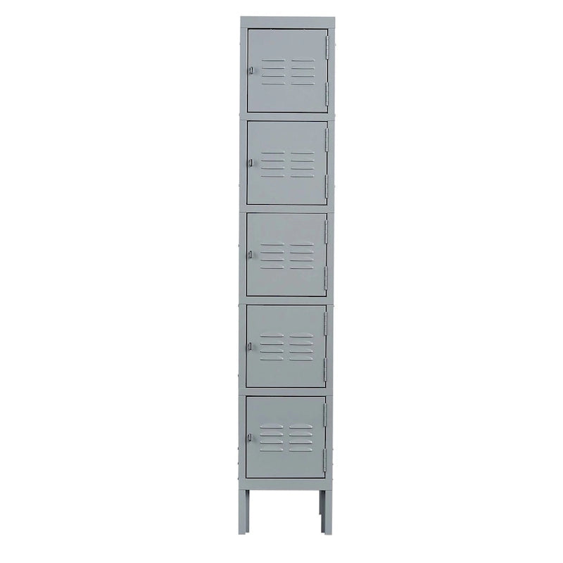 5-Door Steel Storage Locker with Individual Locks
