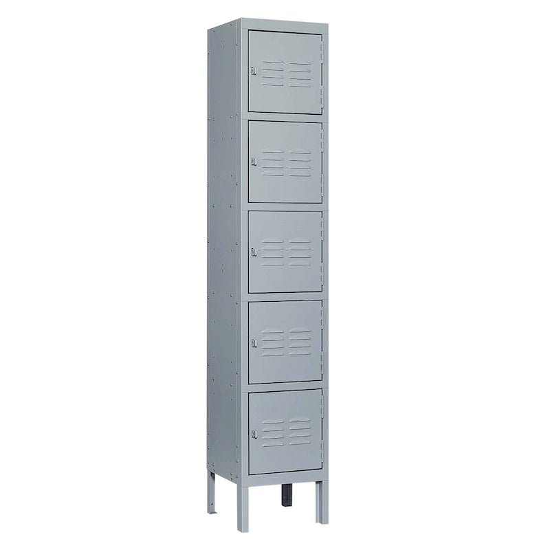 5-Door Steel Storage Locker with Individual Locks